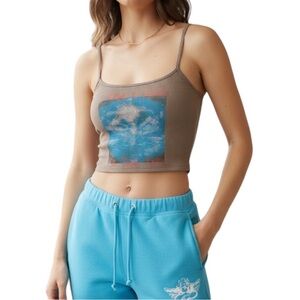 Boys Lie Angel Tank Tan Graphic Top Size 
XS/S